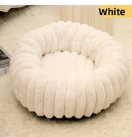Coussin pour animaux de compagnie en coton 100% écologique, chaud pour l'hiver, motif uni, nid pour chats et chiens, utilisable en toutes saisons, emballage en carton