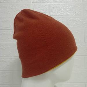 100% acrílico 3D bordado personalizado hombres mujeres acrílico doble cara desgaste tejido Reversible Beanie Hat - Product Image 5