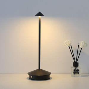 Hiện đại Brown LED bảng đèn cho Nhà hàng bàn khách sạn không dây có thể sạc lại thay đổi độ sáng cảm ứng linh hoạt tính năng đơn giản Pin - Product Image 5