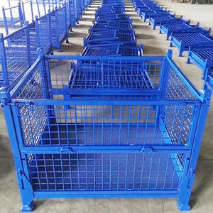 מחסן סופרמרקט מתכת רשת מיכל מתכת stackable כלוב - Product Image 5