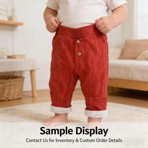 Pantalon en mousseline de coton personnalisé pour bébé, pantalon double gaze pour bébé, pantalon sarouel pour tout-petit, pantalon pour nourrisson, pantalon pour bébé à marque privée - Product Image 6