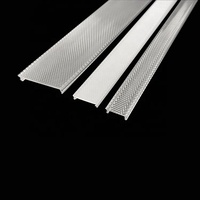 Diffuseur en PC pour profilé LED en aluminium en forme de U, blanc laiteux, longueur personnalisée, fabrication OEM