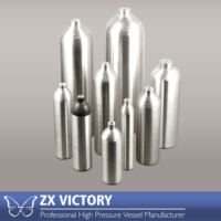 ZX haute pression 0.6L TPED aluminium CO2 cylindre réservoir petite taille pour boisson Soda Machine sortie d'usine