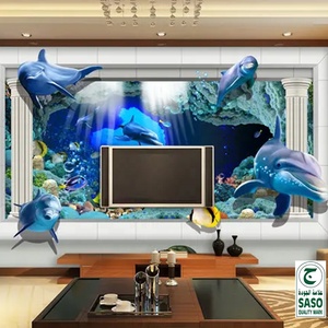 Carrelage mural 3D en céramique pour téléviseur, design le plus récent, Seaword, jet d'encre 3D - Product Image 3