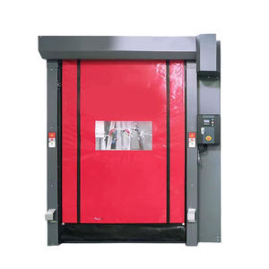 <span class=keywords><strong>Porte</strong></span> roulante industrielle en PVC haute vitesse avec fermeture éclair auto-réparatrice, design moderne, pour atelier textile - Product Image 1