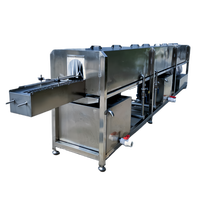 Machine de nettoyage haute pression automatique pour bouteilles en verre de 3/4/5/6 mètres, lave-bouteilles continu et sécheuse à air chaud