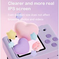 Appareil photo numérique pour enfants 48MP HD avec écran tactile mignon de dessin animé, fonction selfie 3 pouces IPS, vidéo 1080p, cadeau d'anniversaire