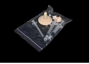 Jeringa de silicona ecológica e impermeable para alimentación de mascotas, con tetina, para cachorros y gatitos recién nacidos, inyector de líquidos y patrón sólido. - Product Image 3