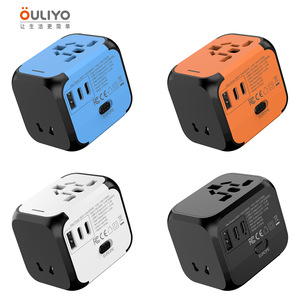 OULiYO Travel Adapter Universal Plug With Usb Ports For Europe 110W Output <b>ABS</b> Material - Product Image 1