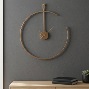 Rustic Luxury Metal Wall <b>Clock</b> <b>Digital</b> Display Smart Control Elegant Appeal for Any Room Brushed Metal Table <b>Clock</b> - Product Image 5