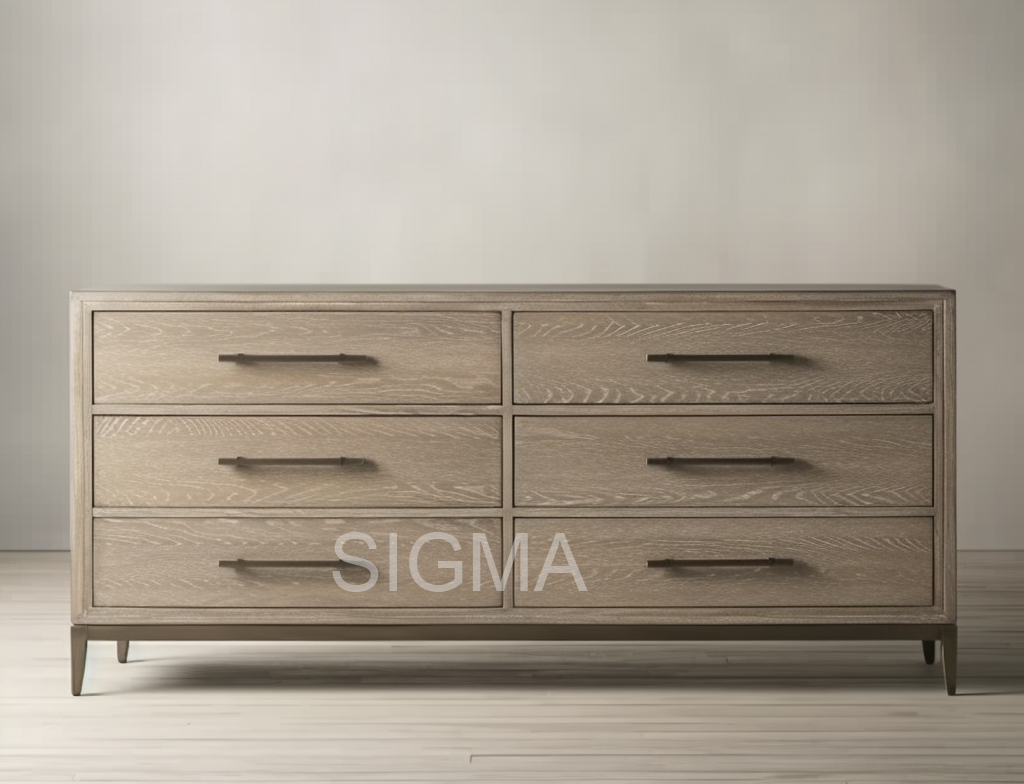 Wholesale solid wood contemporary Indoor furniture Bedroom furnitures beside table 6 drawers cabinet