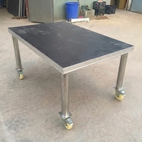 Plateforme de scène modulaire en aluminium à 4 poteaux, scène portable à hauteur réglable pour mariage, concert, événements en plein air
