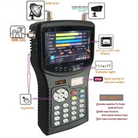 Buscador de Satélites con Pantalla IPS de 4.3 Pulgadas, H.265 Combo DVB-S2+T2+C+AHD+Análisis de Espectro KPT-266S/T+ Monitor HD