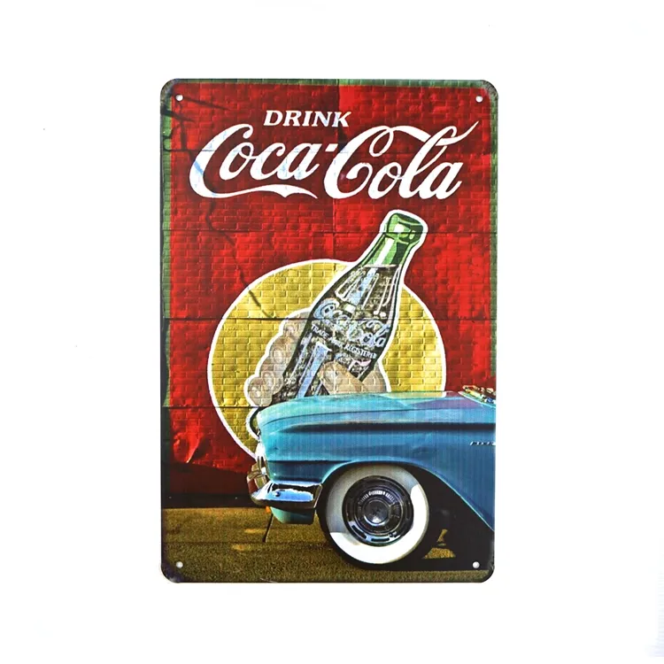 Tin Sign Custom Decorative Vintage Plate Printing Metal Beer Coffee Tin Sign For Bar Or Home Decoration