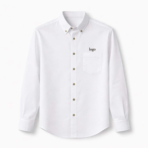 Chemise pour homme sur mesure de qualité supérieure, coupe ajustée, tissu extensible, style boutonné, broderie de logo personnalisée de haute qualité, fabrication OEM - Product Image 1