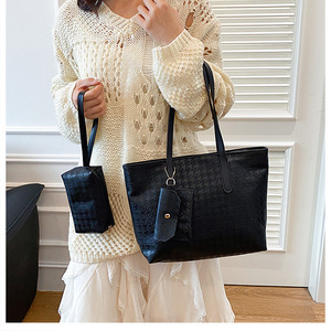 Sac à main trois pièces pour femme, grande capacité, tendance et polyvalent, sac à bandoulière, sac de bras portable pour femme - Product Image 6