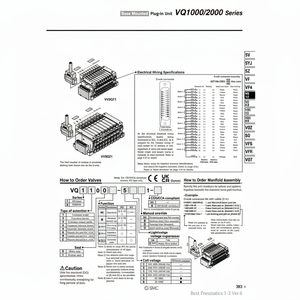 Pièces pneumatiques VQ1200K-51 d'électrovanne pneumatique SMC - Product Image 1