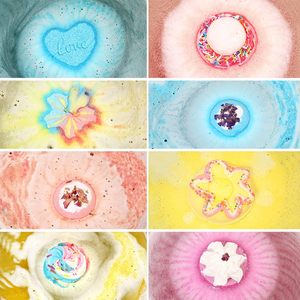 Bola de sal de baño con aroma de aceite esencial con logotipo personalizado de fábrica, baño de burbujas orgánico de colores mezclados, regalo de bomba de baño con forma de donut - Product Image 2