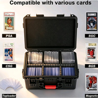 Boîte de rangement verrouillable en aluminium pour cartes gradées, avec doublure EVA étanche, personnalisée pour cartes de sport et étoiles, pour la conservation des slabs gradés, type boîte à outils de collection
