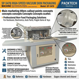 Máquina de Embalagem a Vácuo SP-5478 com Custo de Molde Zero para Peças Automotivas, Placas PCB, Acessórios de Hardware e Equipamentos Industriais - Product Image 2