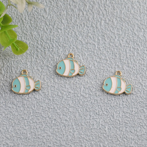 Cute Cartoon Multi-Color Two-Tone Chubby Fish Zinc Alloy Pendant DIY Jewelry Charms Unisex Fashion Accessory - Product Image 3