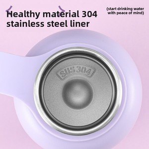 BPA-freie Doppelwandige 304 Edelstahl Vakuum-Isolierte 24oz Niedliche Wasserflasche mit Silikonhülle und Trageriemen - Product Image 3