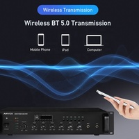 Amplificateur multifonction 12V Système de sonorisation Mélangeur MP3 BT & FM Tuner Active & Passive Metal Shell Équipement de sonorisation certifié ROHS