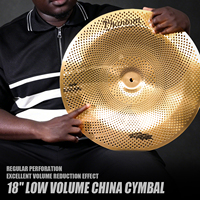 18-inch China Cymbal, Hammered Alloy Cymbals, Professional Percussion Instruments, Musical Instrument Parts