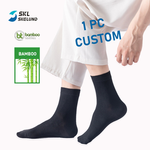 Wholesale Organic Bamboo Socks Anti-bacterial Fiber Bamboo Custom Sox Business Men Bamboo Dress Custom Logo High Quality Socks