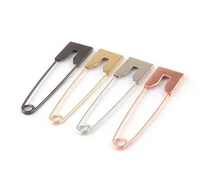 Bạc/ánh sáng vàng/Rose Gold/Gunmetal trang trí pins trường hợp túi an toàn Pin cho quần áo và da/curtain-80x20mm