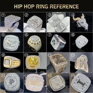 Custom Vvs Lab Grown <b>Ring</b> <b>Men</b> Women Hip Hop Style IGI 925 Silver Created Letter Initial Logo - Custom Vvs Lab Grown <b>Ring</b> - Product Image 3