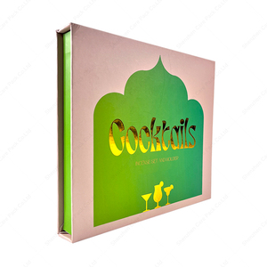 Vàng Stamp Hand Make Hình Dạng Cuốn Sách Fancy Box Lật Top Tông Hiển Thị Quà Tặng Box Với Nam Châm - Product Image 2