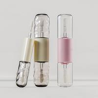 Rond 2 en 1 Conteneur de brillant à lèvres à double extrémité Maquillage cosmétique Tube de rouge à lèvres double face transparent Emballage Tube en plastique 6.6ml