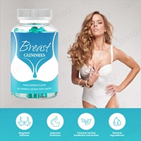Gummies d'amélioration mammaire personnalisées Amaz Private Label, formes variées, qualité alimentaire, 60 gummies par flacon, pour la santé des femmes, pour l'amélioration des seins