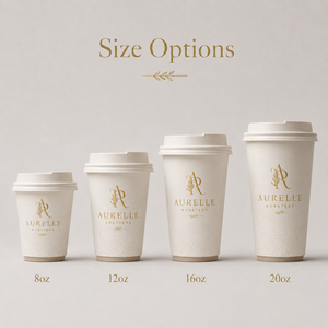 Gobelets à café jetables en papier avec couvercles, logo personnalisé imprimé, double paroi, pour boissons chaudes et froides, 6oz, 8oz, 12oz - Product Image 3