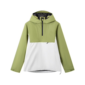 Chaqueta de esquí <span class=keywords><strong>anorak</strong></span> personalizada para <span class=keywords><strong>mujer</strong></span> con media cremallera, impermeable WP20k, cortavientos, aislante de poliéster, para snowboard con cremallera de ventilación - Product Image 1