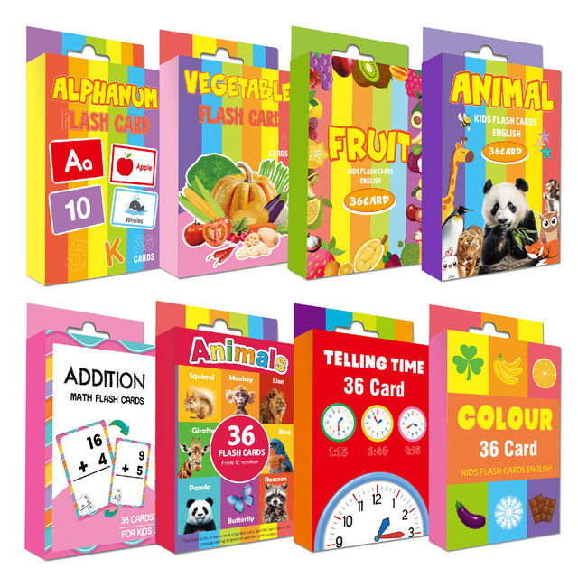 Customized Children's Education Flashcards Eco-Friendly Waterproof Cards Support Wholesale Customizable Size Color Logo Cards