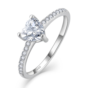 <span class=keywords><strong>Anello</strong></span> a forma di <span class=keywords><strong>cuore</strong></span> <span class=keywords><strong>con</strong></span> <span class=keywords><strong>rosa</strong></span> zirconia in argento sterling 925 anelli di gioielli pregiati da donna <span class=keywords><strong>anello</strong></span> di fidanzamento per matrimonio gioielli impermeabili - Product Image 5