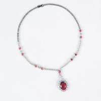 Le set de bijoux en imitation rubis de style européen et américain pour l'industrie lourde s'est bien vendu en direct sur les plateformes de diffusion en direct.