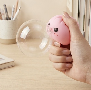 Jouet Squishy Mignon en Forme de Boulette qui Souffle des Bulles, Jouet Sensoriel Anti-Stress Doux à Presser en Forme de Pain, Cadeau Idéal pour Enfants et Adultes - Meilleure Vente - Product Image 4