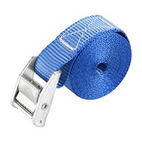 Sangle de bagage en nylon coloré de 3,8 cm avec fermeture auto-agrippante et système de serrage à cliquet - Taille personnalisable 16fb