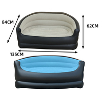 Canapé de loisirs pliable à deux places, épais, moderne, gonflable en PVC floqué, fauteuil de relaxation portable, utilisation en atelier