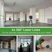 Pas encore d'avis Télécommande Li-ion Batterie & Hard Carry Case Leveling 4D Green Beam Bluetooth Laser Tool 4D Laser Level Self
