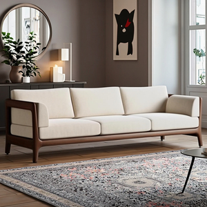 <span class=keywords><strong>Canapé</strong></span> en bois massif pour petits appartements Clubs d'auberges-Disponible en tailles simples doubles triples - Product Image 1
