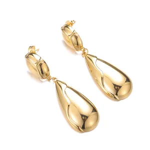 2023 stylish tear Boucle D'oreille water drop jewelry 18k pvd plating earrings supplier
