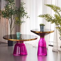 Pieds de table en verre trempé de haute qualité, table basse sur mesure