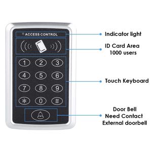Standalone Digital 125kHz RFID Keypad Backlit Touch <strong>Access</strong> <strong>Control</strong> <strong>Card</strong> <strong>Reader</strong> Wiegand Protocol Linux OS Proximity <strong>Card</strong> Support - Product Image 6
