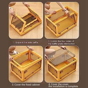 <span class=keywords><strong>Moda</strong></span> Design moderno scatola portaoggetti in plastica trasparente guardaroba vestiti trapunta giocattoli per bambini scatola di immagazzinaggio libri snack - Product Image 5