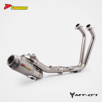 Système d'échappement complet en acier inoxydable Forsound Factory, silencieux court type flèche, prix de gros pour Yamaha MT07 2014-2026