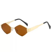 Lunettes de soleil ovales vintage années 90, petite monture métallique, esthétique Old Money, verres rétro UV400, lunettes de mode pour hommes et femmes